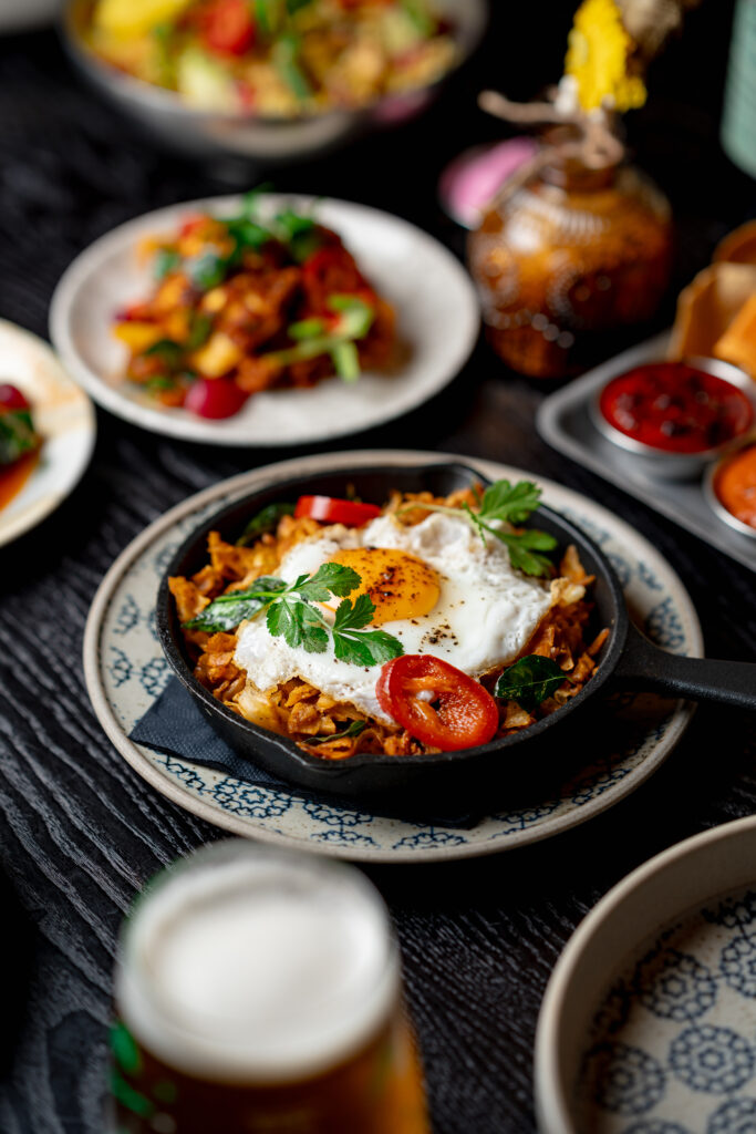 South Indian duck kothu porotta served at Kerala Canteen in Leeds city centre