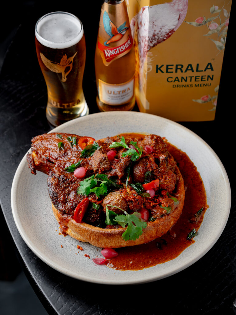 Sunday Ultra Roast with T-bone steak inside Yorkshire pudding at Kerala Canteen Leeds