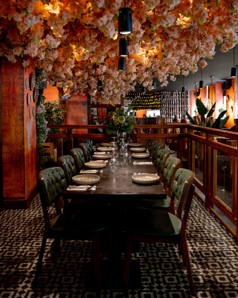 Kerala Canteen Leeds interior with Indian tapas and dining atmosphere