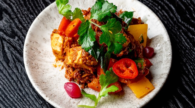 Authentic South Indian paneer curry with spices