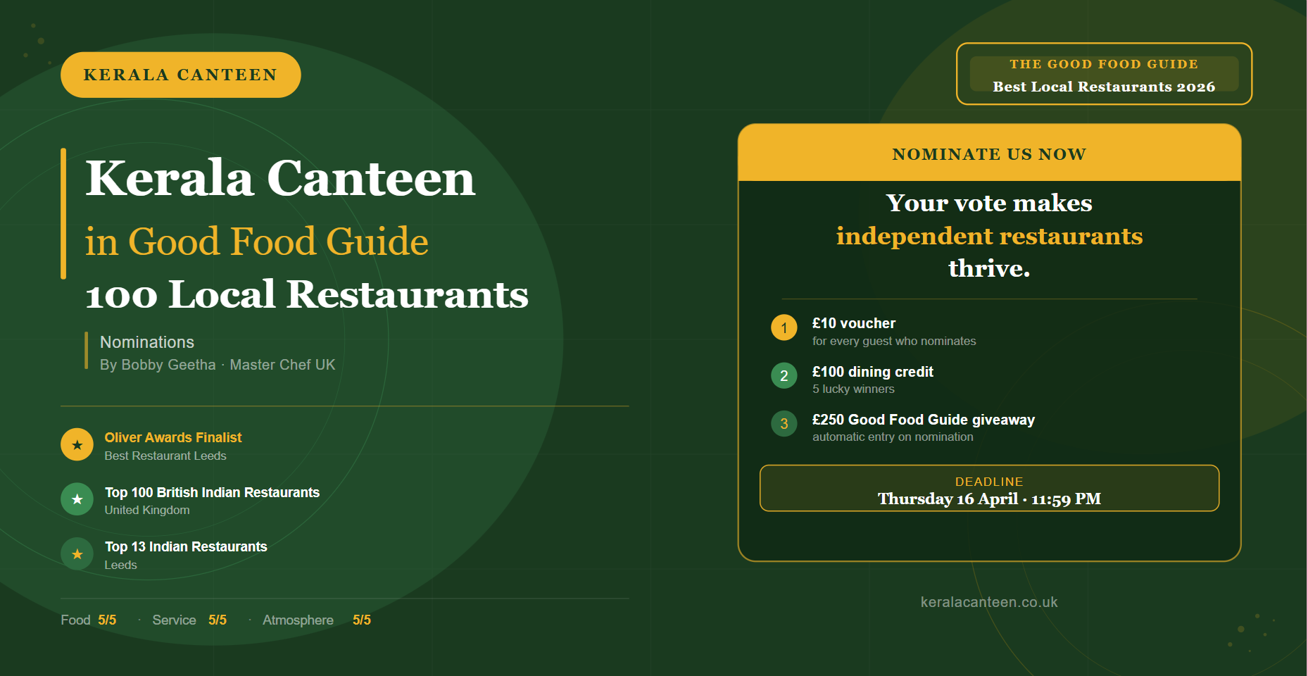 Kerala Canteen in Good Food Guide - 100 Local Restuarants 2026