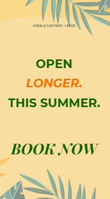 Kerala Canteen Leeds extended opening hours