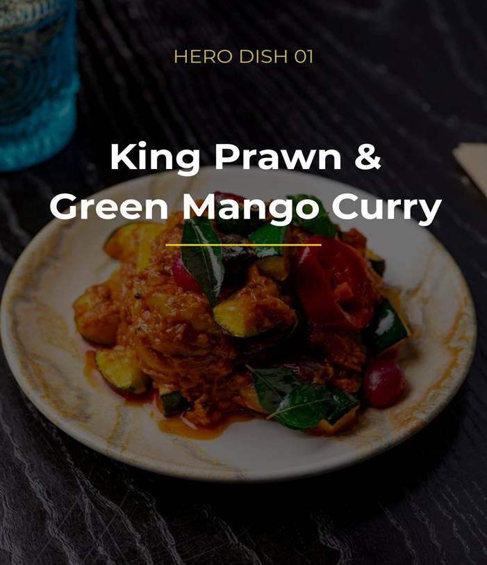 King Prawn and Green Mango Curry at Kerala Canteen Leeds