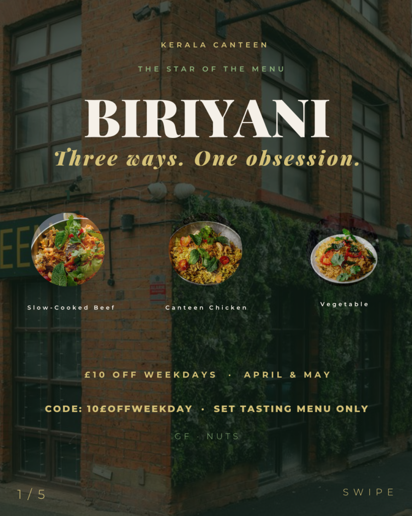 Best biriyani in Leeds at Kerala Canteen restaurant