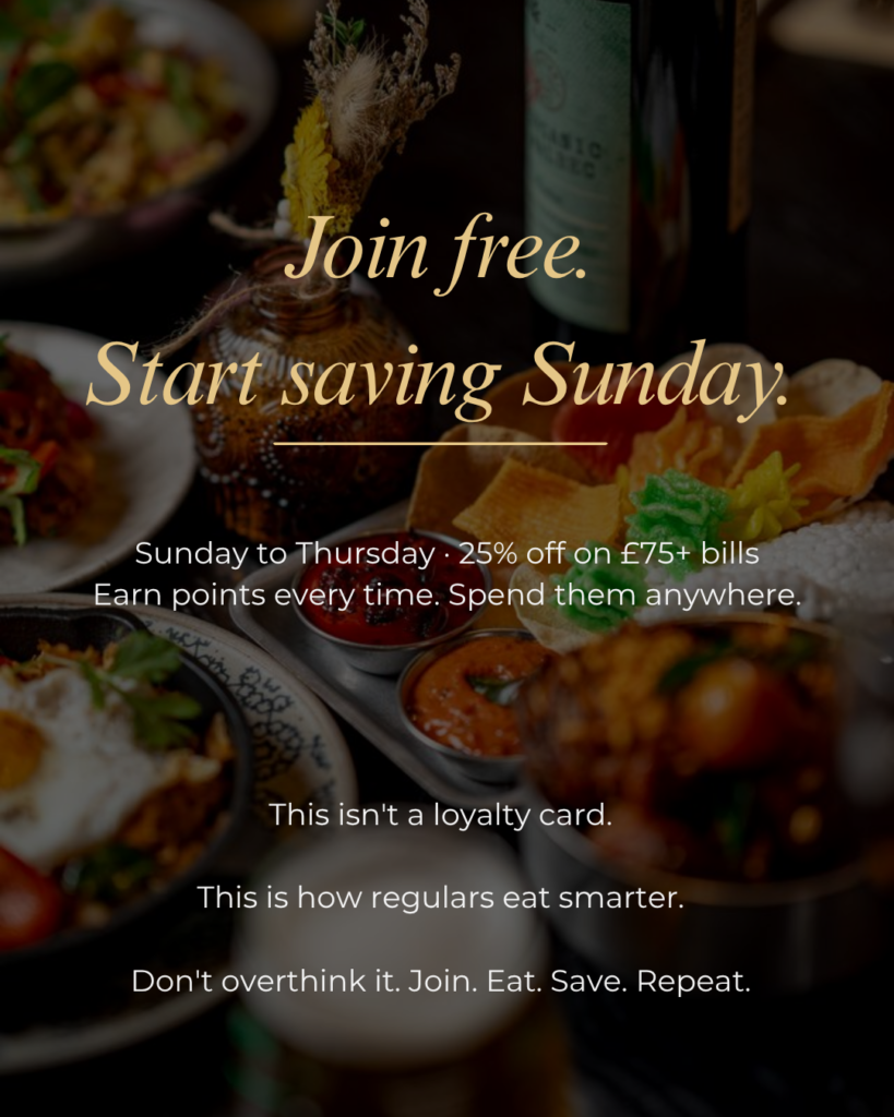 Kerala Canteen loyalty membership program Leeds dining rewards