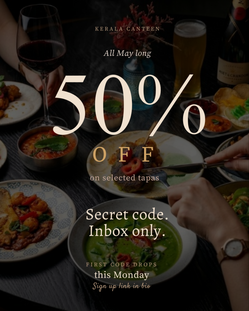 erala Canteen Leeds South Indian tapas dishes 50 percent off offer