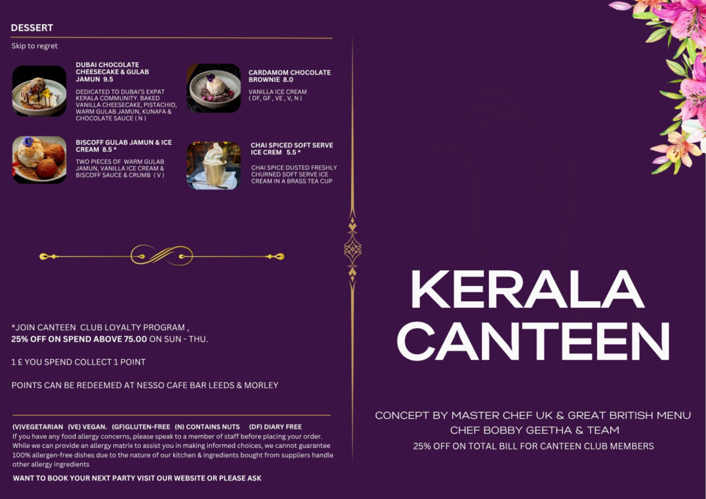 Kerala Canteen Leeds: New Spring/Summer 2026