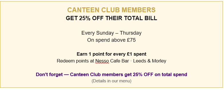 Canteen Club Members Get 25% Off