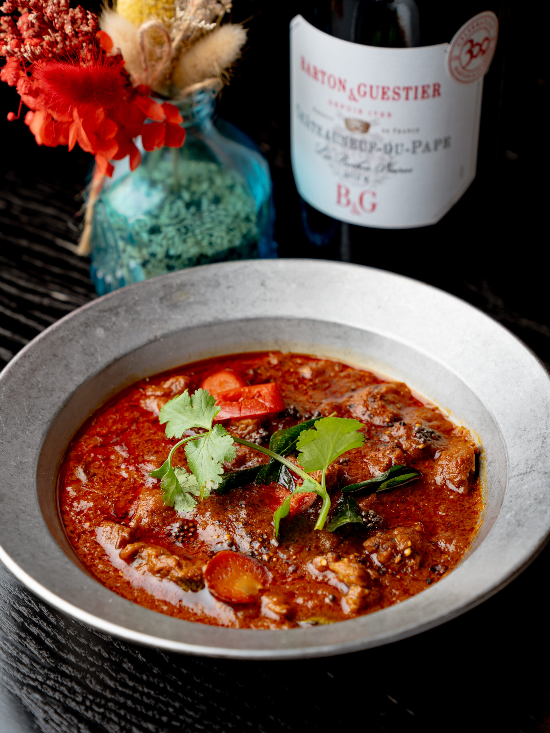 Kerala Beef Curry with tender beef and bone marrow at Kerala Canteen Leeds